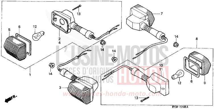BLINKER (1) von CB1300 Super Bold'or ABS SEYCHEL NIGHT BLUE (PB186) von 1996